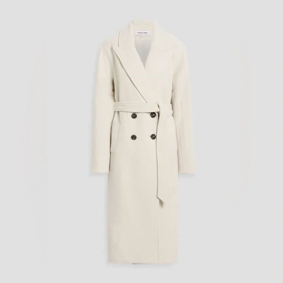 VERONICA BEARD Della Dickey double-breasted wool coat Ecru Cream Ivory L NWT - Picture 2 of 8
